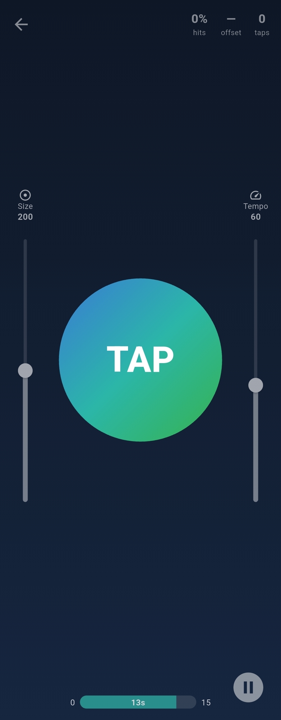 Tap game screenshot